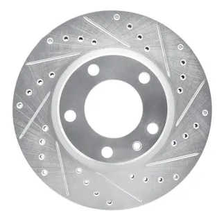 R1 Concepts EDZ-31022R Brake Rotor Drilled and Slotted Silver